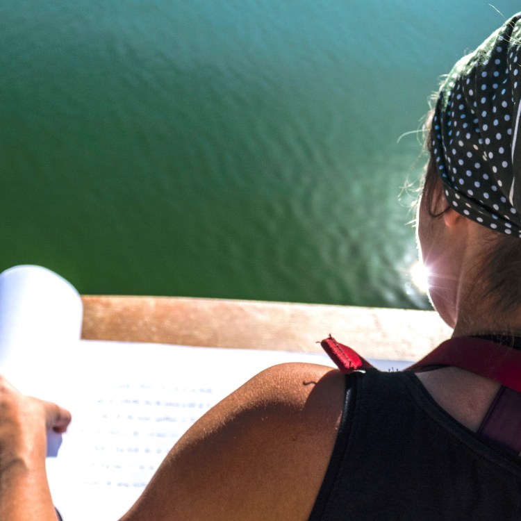 Tanya Shadrick's Mile of Writing at Pells Pool (Credit Steve Creffield)